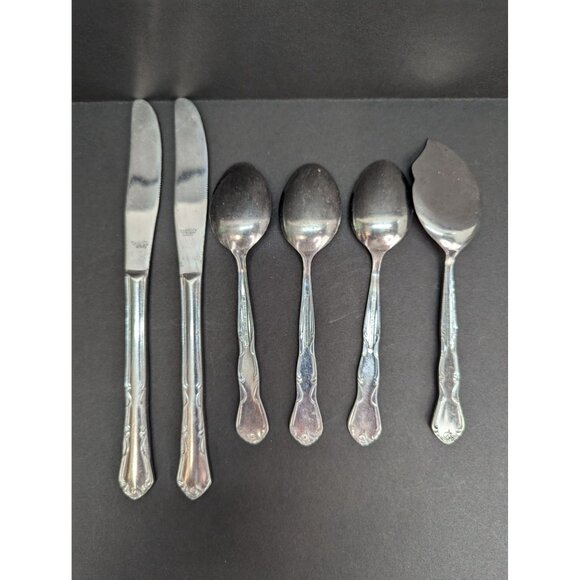 Vintage Silhouette Stainless Flatware Lot of 6 Pieces Read Description - Picture 8 of 9
